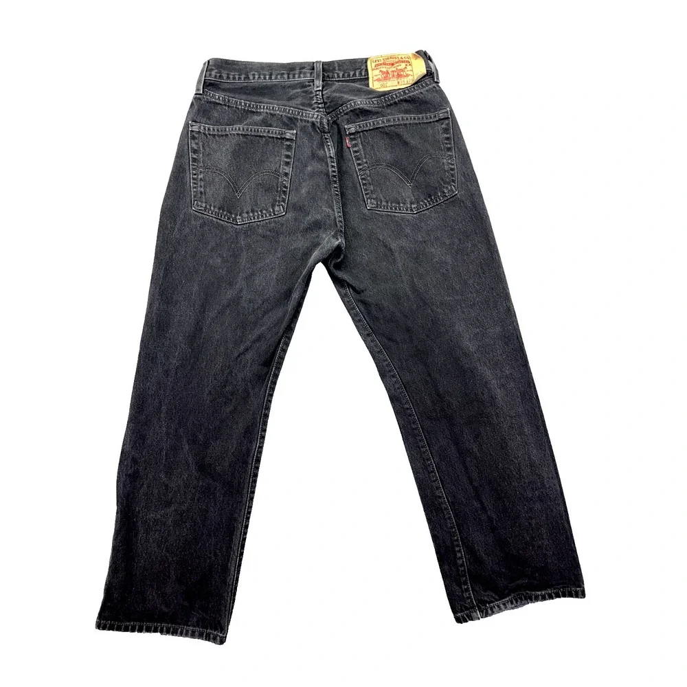 Vintage Levis Jeans Mens Tag 34 (Fit 30) Brown Denim 501 Button Fly Straight Leg